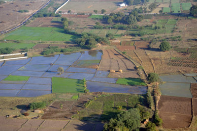 Fields just to the west of the new Hyderabad Airport at Shamshabad