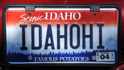 Idaho Famous Potatoes license plate