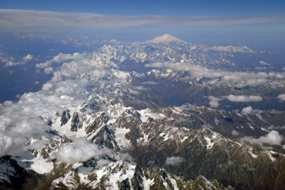 Mt. Elbrus in the distance, Caucasus Mountains