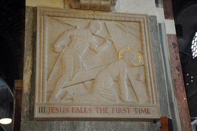 Westminster Cathedral Stations of the Cross - III. Jesus Falls the First Time