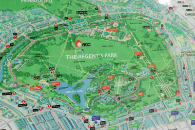 Map of Regents Park