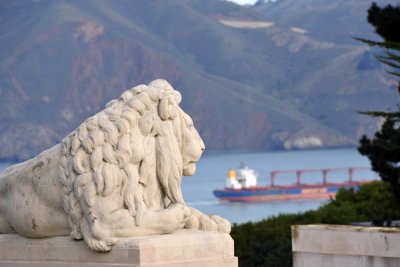 Lion overlooking the Golden Gate Channel