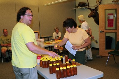 Lehigh Valley Beekeeper, Douglas Grietzer sells some Local Honey