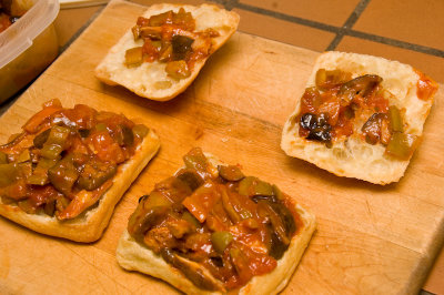 vegetable tapenade sandwiches