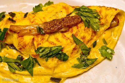 two egg morel omelet