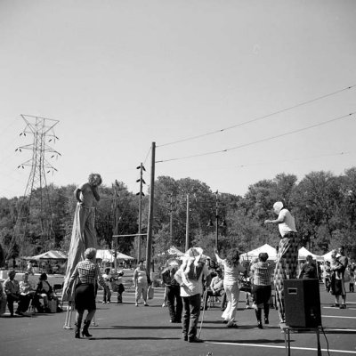 Dance Group & Stilt Walkers