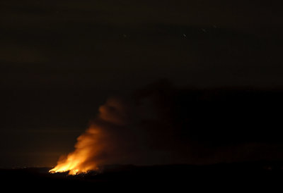 Face Profile in Smoke Plumas burn