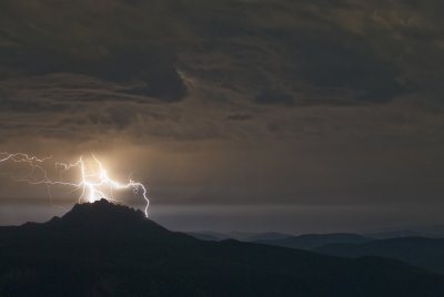 Lightning behind the Buttes 01 Aug 2009