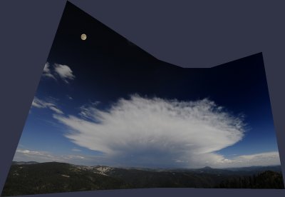 Cumulonimbus with Sierra Buttes 02 Oct 2010