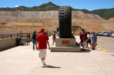 Tire from a mine haulage truck