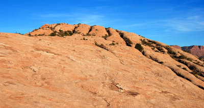 View up the ridge from near the Delicate Arch Viewpoint