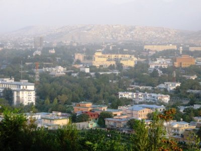 US Embassy complex (in yellow)