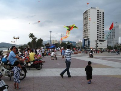 Kite-flying at the boardwalk