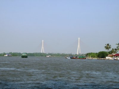 big bridge across the Mekong in Can Tho