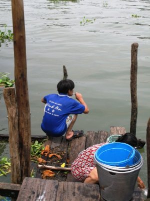 at the river in Chau Doc