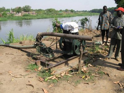 Irrigation pumps on Juba Island
