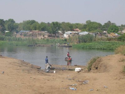 Boat crossing from the Island to town