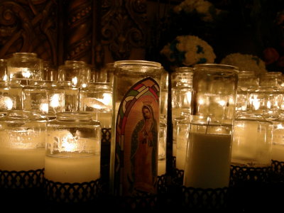 Virgen De Guadalupe candles