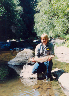 Brother Tom With His First Steelhead