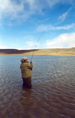 Craig Battles A Large Trout
