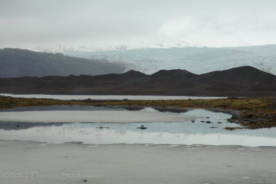 Glacier, Moraine, Reflection