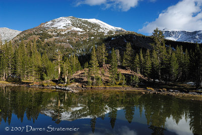 High sierra lake reflection,Yosemite