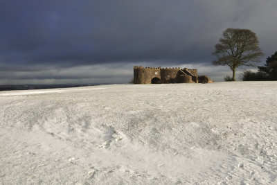 Beacon Hill castle snow
