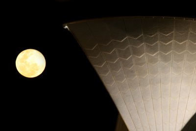 Full moon over the Opera House