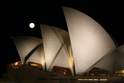 Full moon over the Opera House