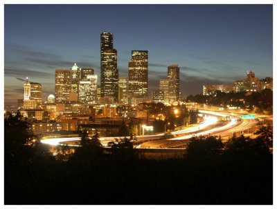 Downtown Seattle from Beacon Hill at Night (II)