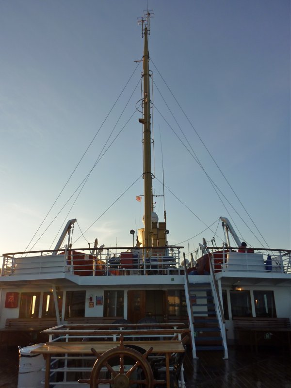 Looking forward from the stern of the Nordstjernen