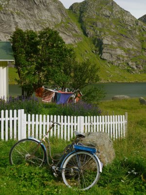 A bicycle in the town of Vindstad - the windy city