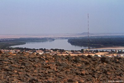 Nile river view from the top of Jebel Barkal - Karima