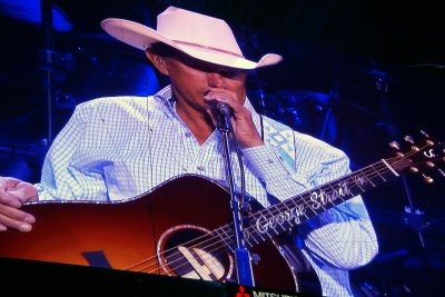 George Strait on the HDTV screen