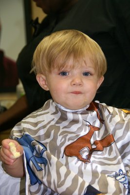 Braxton's First Haircut