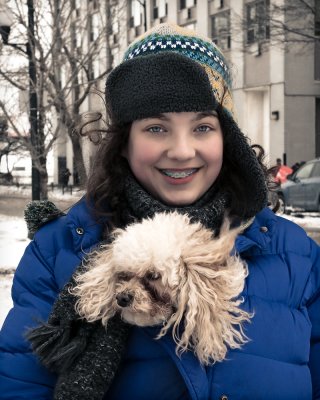 Girl and dog
