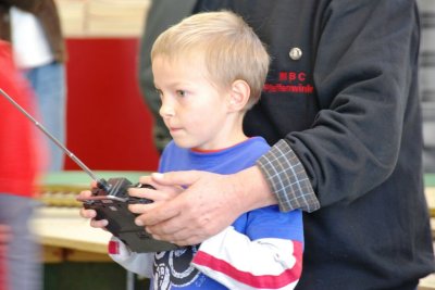 Andreas getting instructions for live steam trains