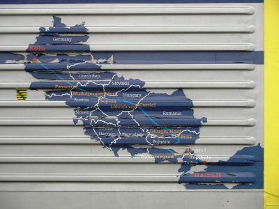 Asien*Europa*Express - route map flaking off