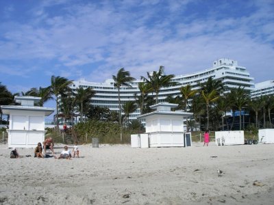 Fontainbleau Hotel from the beach