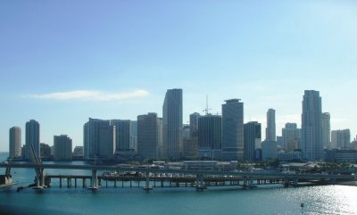 downtown Miami from the boat