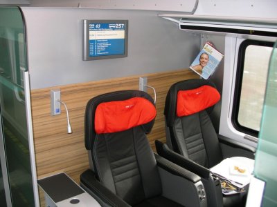 premium class compartment - tight for four!