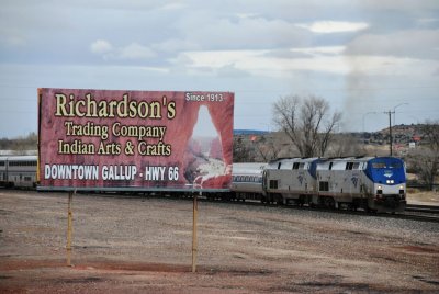 Amtrak #4 leaving Gallup