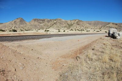 roadbed for a second track through Abo Canyon