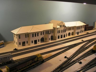 Dodge City depot mockup on Jeff's layout