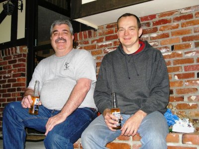 riding out the tornado warning with a beer in our hands