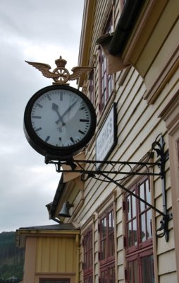 station clock and NSB sign