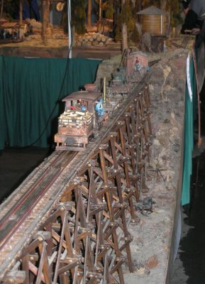 big G-scale trestle outdoors