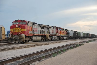 EB grain train with redhead