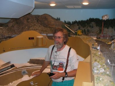 Doug Geiger and his Granite Mountain layout