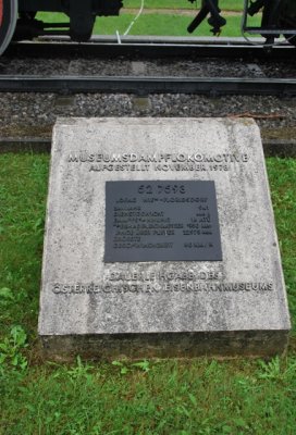plaque for a former German war engine